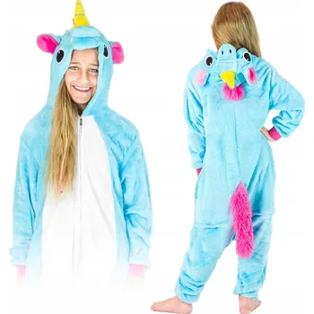 Kojenecký overall PEGAZ KOMBINEZON TEPLÉ ZIMNÍ PYŽAMO KIGURUMI NA ZIP DĚTSKÉ 98-104