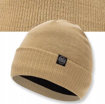 Pokrývka hlavy Pitbull zimní čepice beanie béžová, univerzální velikost