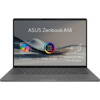 Notebook ASUS Zenbook A14 UX3407QA-OLED436W Iceland Gray celokovový