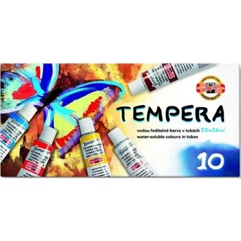 Vodová barva Temperové barvy Koh-I-Noor 10 ks x 16 ml
