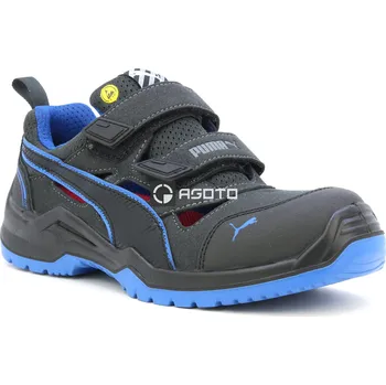 Pracovní obuv PUMA Neodyme S1P ESD blue černý pánský pracovní kožený sandál 43