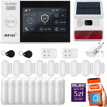 Zabezpečení domácnosti Bezdrátový alarm GSM + WiFi s aplikací Tuya, sada, HUXGO HXA007