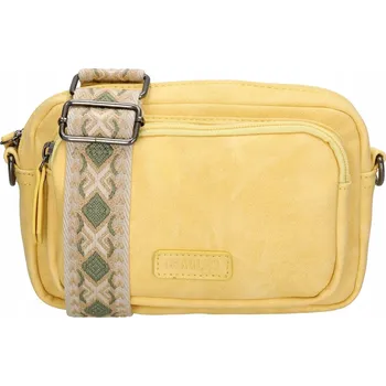 Kabelka Beagles dámská crossbody kabelka Malaga s dekorativním popruhem - žlutá