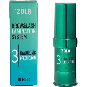 Péče o řasy a obočí ZOLA Classic Color Lab KROK 3 Hyaluronic Green Elixir – lahvička 10 ml