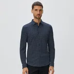 Reserved - Košile slim fit s vysokým podílem bavlny - tmavomodrá - 579EF-59X - 579EF-59X-S
