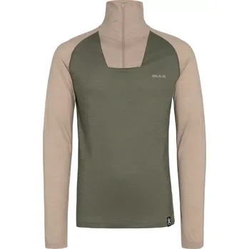 Pánské tričko Pánské merino triko dlouhý rukáv Bula Retro zelené velikost L