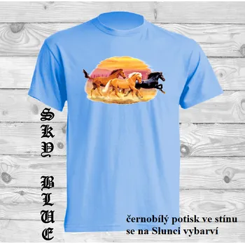 detske-bavlnene_tricko_uv_potisk_mustangove Barva: Sky blue - nebesky modrá, velikost: 152