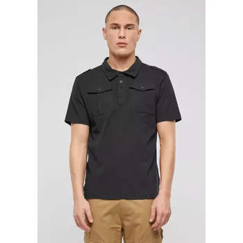 Pánská móda Jersey Polokošile Jon s polorukávem černá Brandit černá 3238312