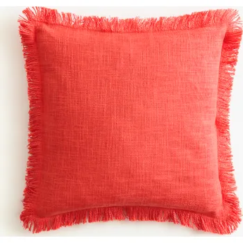 Povlak na polštářek Povlak na polštářek z flámkové tkaniny korálově červená 50x50 cm