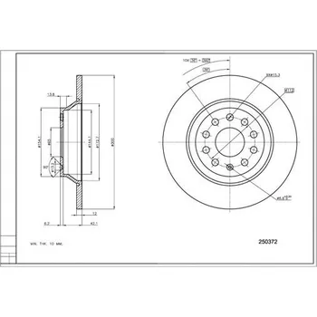 Brzdový kotouč Brzdový kotouč HART 250 372