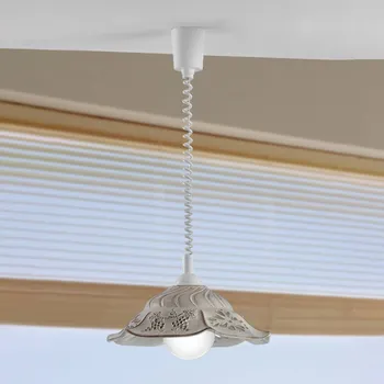 Ceramiche Závěsné světlo VITELA s rustikálním vzhledem béžová, hnědá, bílá 1 x 100 W - Doprava zdarma