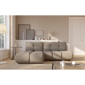 Sedací souprava Rohová sedací souprava SELKIR - světle hnědá, levý roh