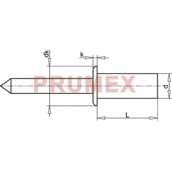 Nýt Trhací nýt těsnící ST/ST 4,0x12