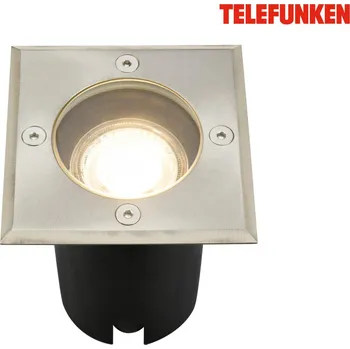 Venkovní osvětlení BRILONER TELEFUNKEN venkovní svítidlo do země, vodotěsné IP67, tvrzené sklo, GU10 patice, hranaté 322802TF