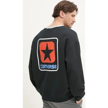 Dámská mikina Bavlněná mikina Converse 10028407.A01 černá 99X, vel. M