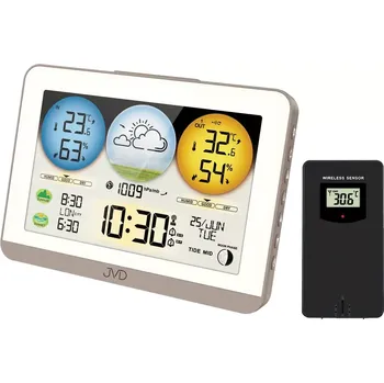 Meteostanice JVD Bílá digitální rádiem řízená meteorologická stanice JVD RB3409&nbsp; ( )
