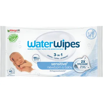 Vlhčený ubrousek Waterwipes vlhčené ubrousky pro novorozence a kojence, 40 ks/1 bal