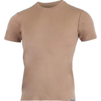 Pánské tričko CHUAN pánské merino triko - Hnědá 7474 / XXXL / Hnědá