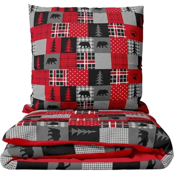 Povlečení Povlečení mikroflanel Tlapkové káro