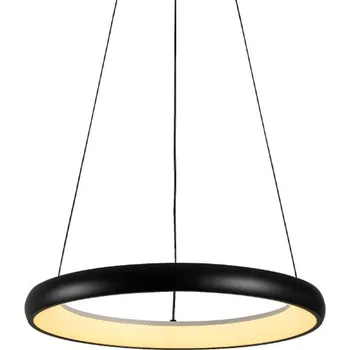 ACA Lighting závěsné svítidlo HARMONY LED 48W 3800lm CCT IP20 černý kov + akryl HM23LEDP80BKCCT