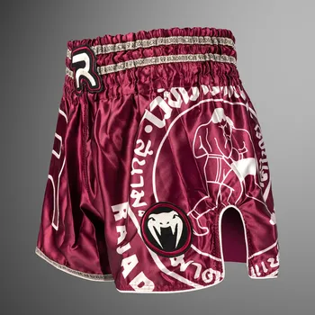 Muay Thai šortky Venum x Rajadamnern - Burgundy Velikost: L