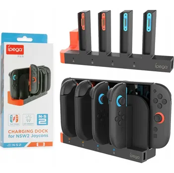 Herní zařízení IPega Nabíjecí stanice 4v1 pro Joy-Con k Nintendo Switch 2