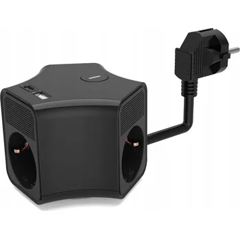 Napájecí kabel Prodlužovací Kabel Plast-Rol 2 m 3 ks černá