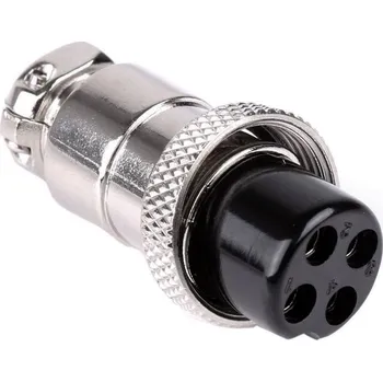 Elektrický konektor LaskaKit_cz Konektor GX16 16mm - 4 piny, kabel