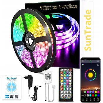 LED osvětlení LED pásek 10M RGB 5050 Ovládání Aplikací přes BLUETOOTH DÁLKOVÝ OVLADAČ HUDBA JEDEN NAVIJÁK