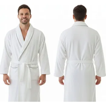 Pánský župan Pánský froté župan VELLUTO Bavlna 100% Bílý XXL Hotel SPA