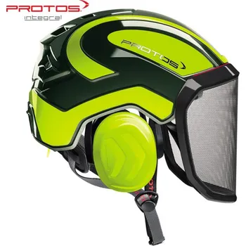 Pracovní přilba Přilba PROTOS® Integral Arborist, štít F39, olivověneonověžlutá