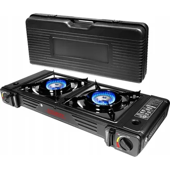 Turistický vařič Turistický vařič STILHOFF 2 hořákový nerezový na kartuše