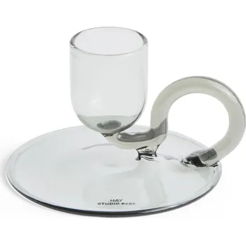 Svícen Hay, Svícen na klasickou svíčku Tiny Curved šedý - Formadore