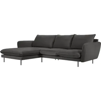 Pohovka Cosmopolitan Design Sametová rohová pohovka Vienna 255 cm, levá