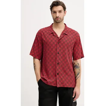 Plážová košile HUGO BEACH SHIRT RELAXED 50540065 červená 33X, vel. XL