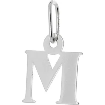 Přívěsek Přívěšek písmenko M ze bílého zlata PA0065MBF + dárek zdarma