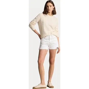 Dámské kraťasy Polo Ralph Lauren Džínové šortky 211934947001 Bílá Regular Fit 28