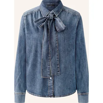 Oui Dámská Džínová Košile S Odnímatelnou Kravatou, modrá, 38