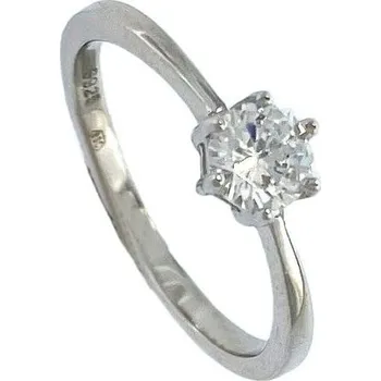 Prsten Stříbrný zirkonový prsten zásnubní velikost prstenu 66