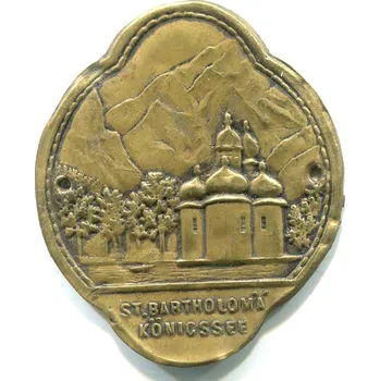 KÖNIGSSEE. St. Bartholomä. Německo. Štítek na hůl.