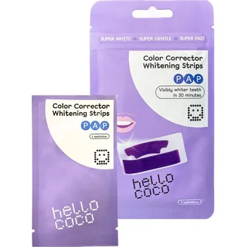 Přípravek na bělení zubů Hello Coco PAP bělící pásky na zuby s korektorem barev 7x 2 ks