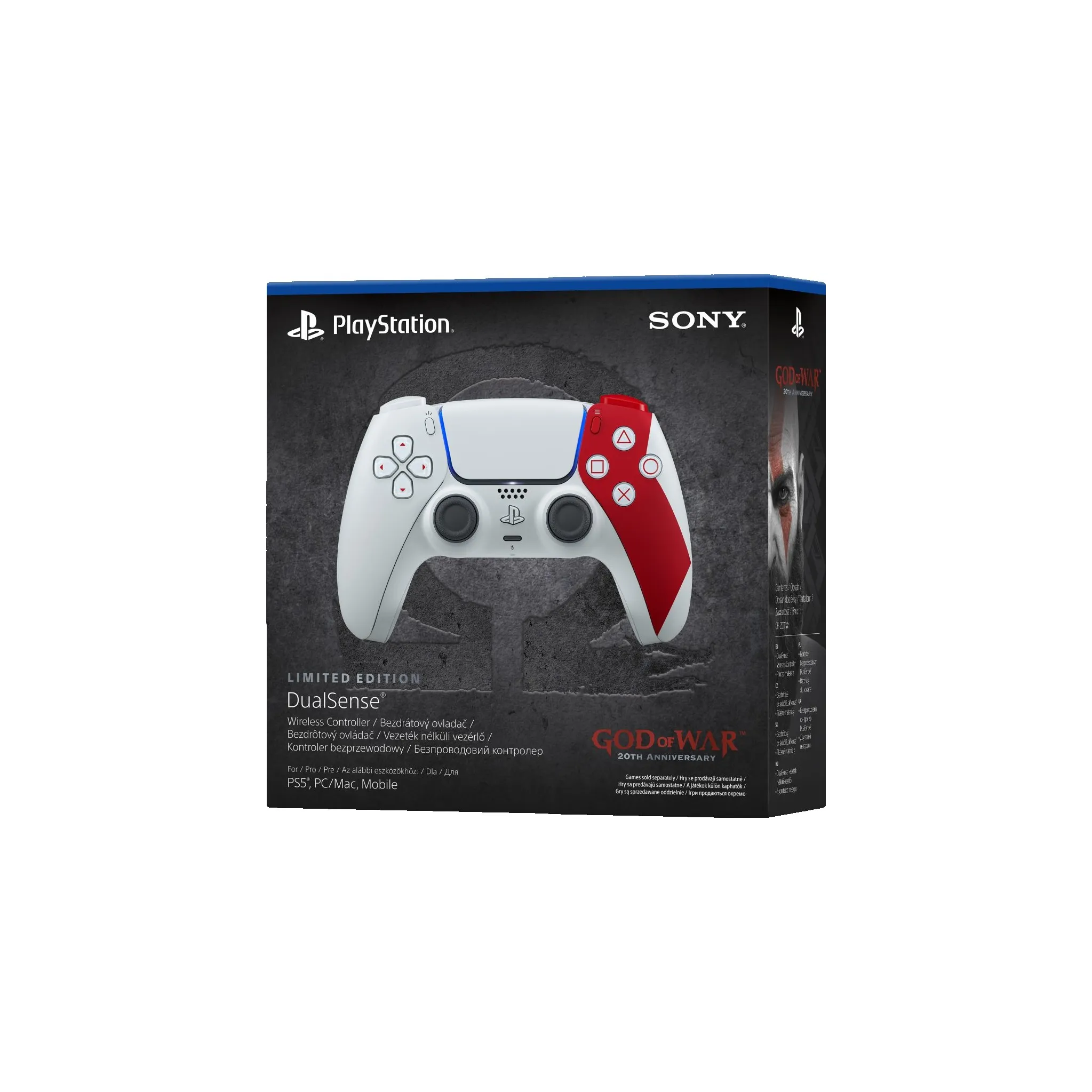 Fotografie 8 - Gamepad Sony PlayStation 5 DualSense Wireless Controller God of War 20th Anniversary Limited Edition (PS711000048626)
