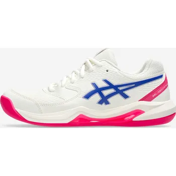 Dámská tenisová obuv ASICS Dámské tenisové boty na koberec Gel Dedicate 8 42 BÍLÁ|MODRÁ|RŮŽOVÁ