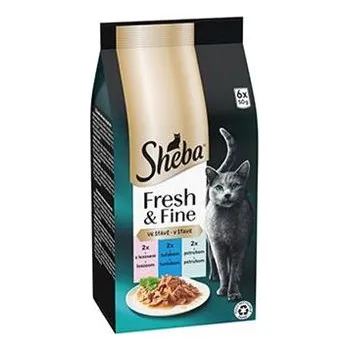 Krmivo pro kočku Sheba kapsa Fresh&Fine mix losos,tuňák,pstruh 6x50g