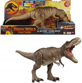 Figurka Figurka Mattel Jurassic World Teorie chaosu - Tyrannosaurus Rex s útokem ze všech stran