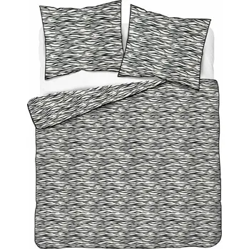 Detexpol Francouzské 3dílné perkálové povlečení Abstract Lines béžovo-černé 5591B, 220x200+2X 70x80