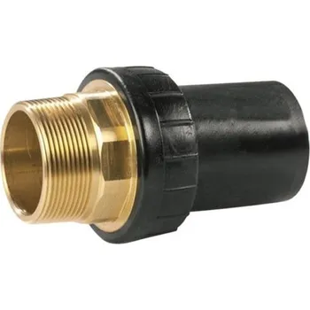 Vodovodní potrubí Univerzální přechodka UAN d 20 x 1/2" vnější závit, PE/mosaz,Aliaxis Friatec 616604