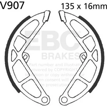 Brzdová čelist Sada brzdových čelistí EBC V907 neobsahuje pružiny