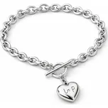 Ocelový náramek se srdíčkem na gravírování Tifany