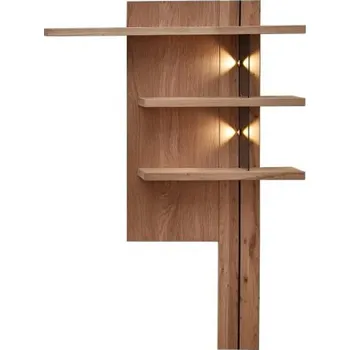 police NEAPOL 34 závěsná police , dub bianco olejovaný kartáčovaný/kůra